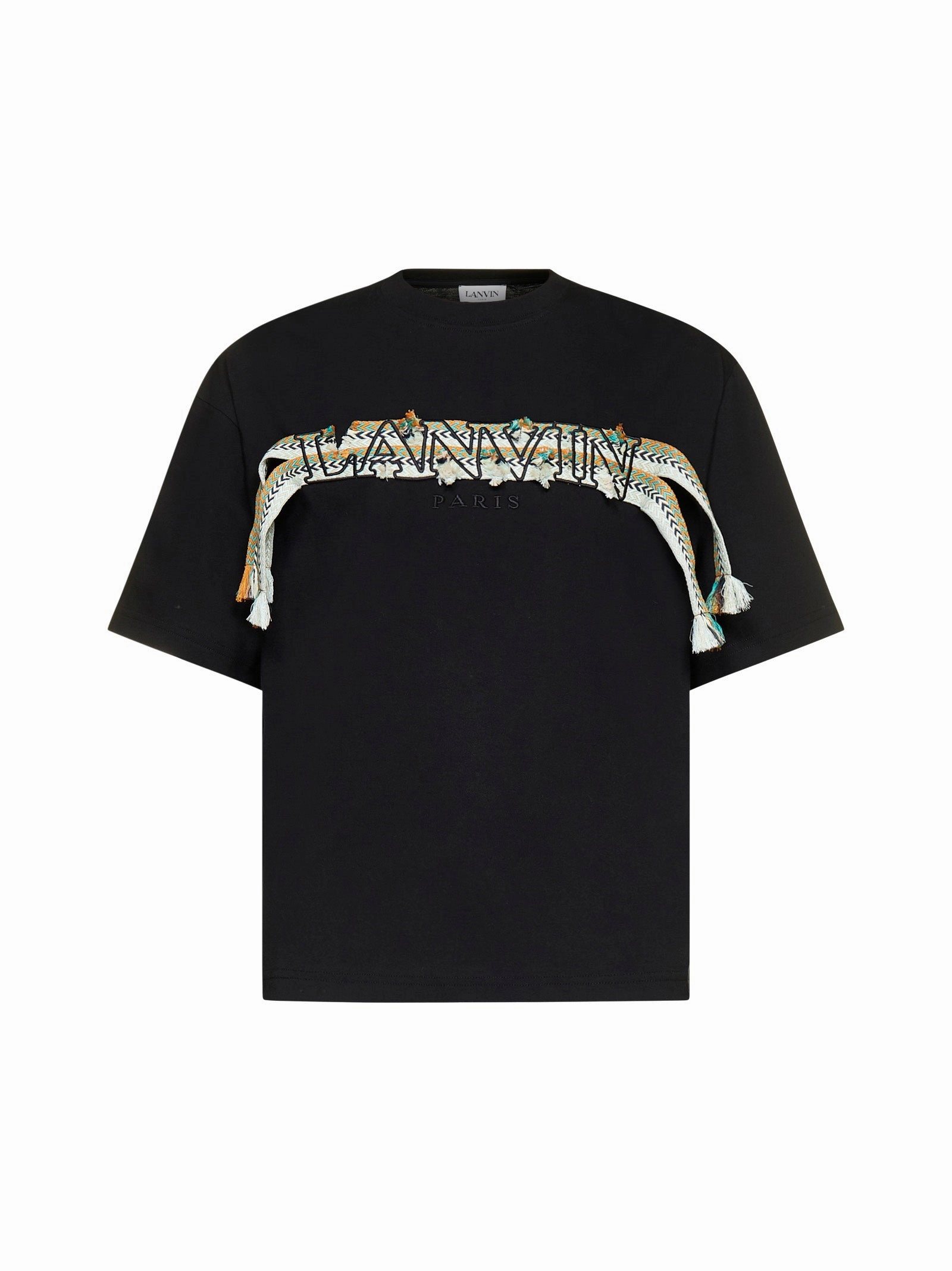 Lanvin Logo Lacing Embellished Crewneck T-Shirt
