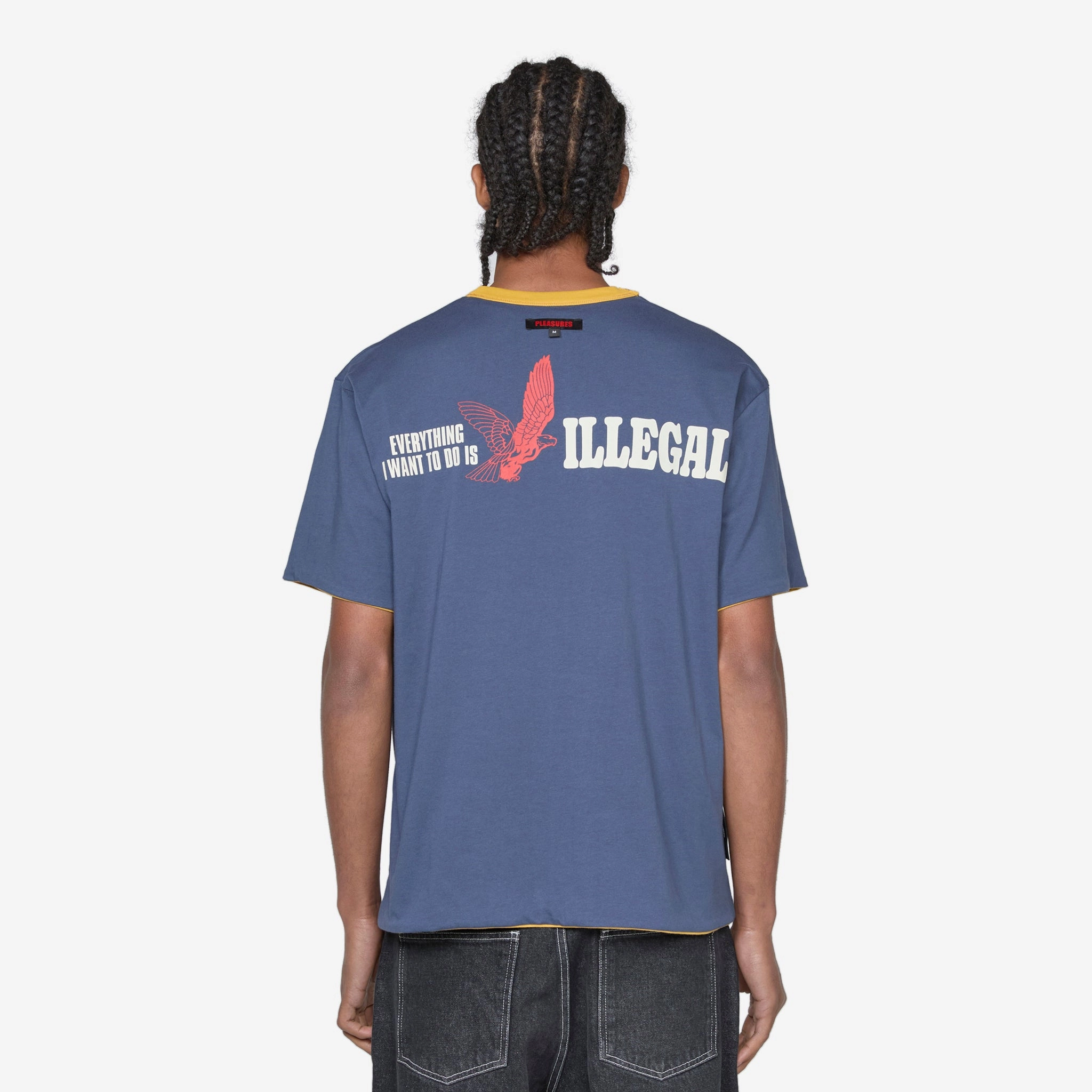 Legal Reversible Heavyweight T-Shirt Yellow | Navy