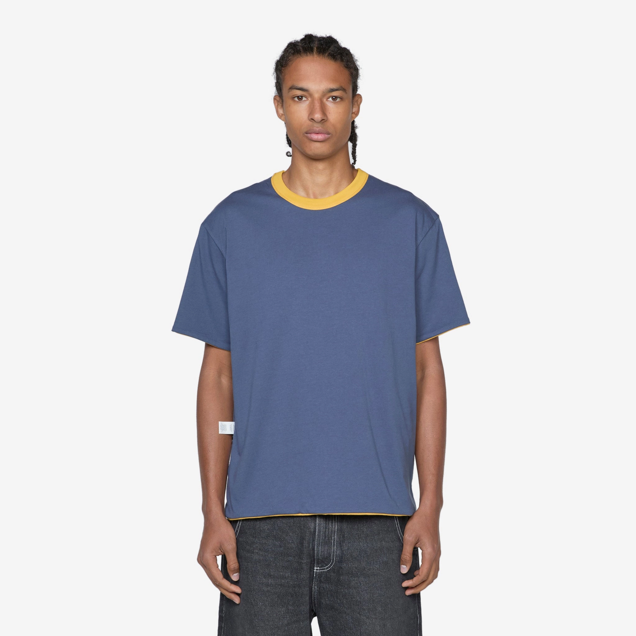 Legal Reversible Heavyweight T-Shirt Yellow | Navy