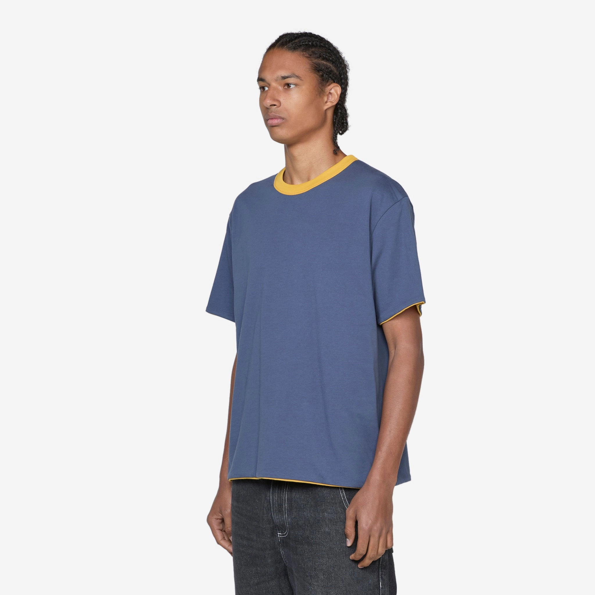 Legal Reversible Heavyweight T-Shirt Yellow | Navy