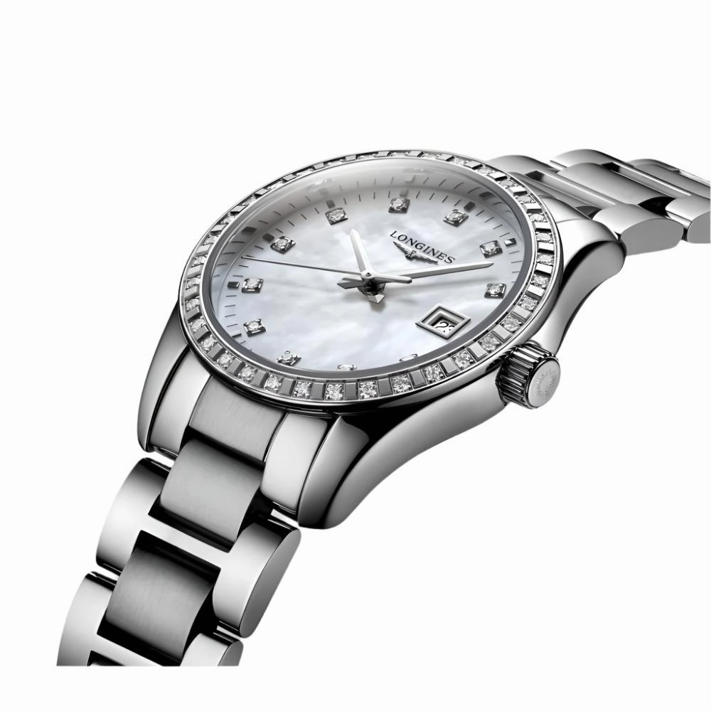 Longines Conquest Classic 29mm Quartz Watch with Diamonds