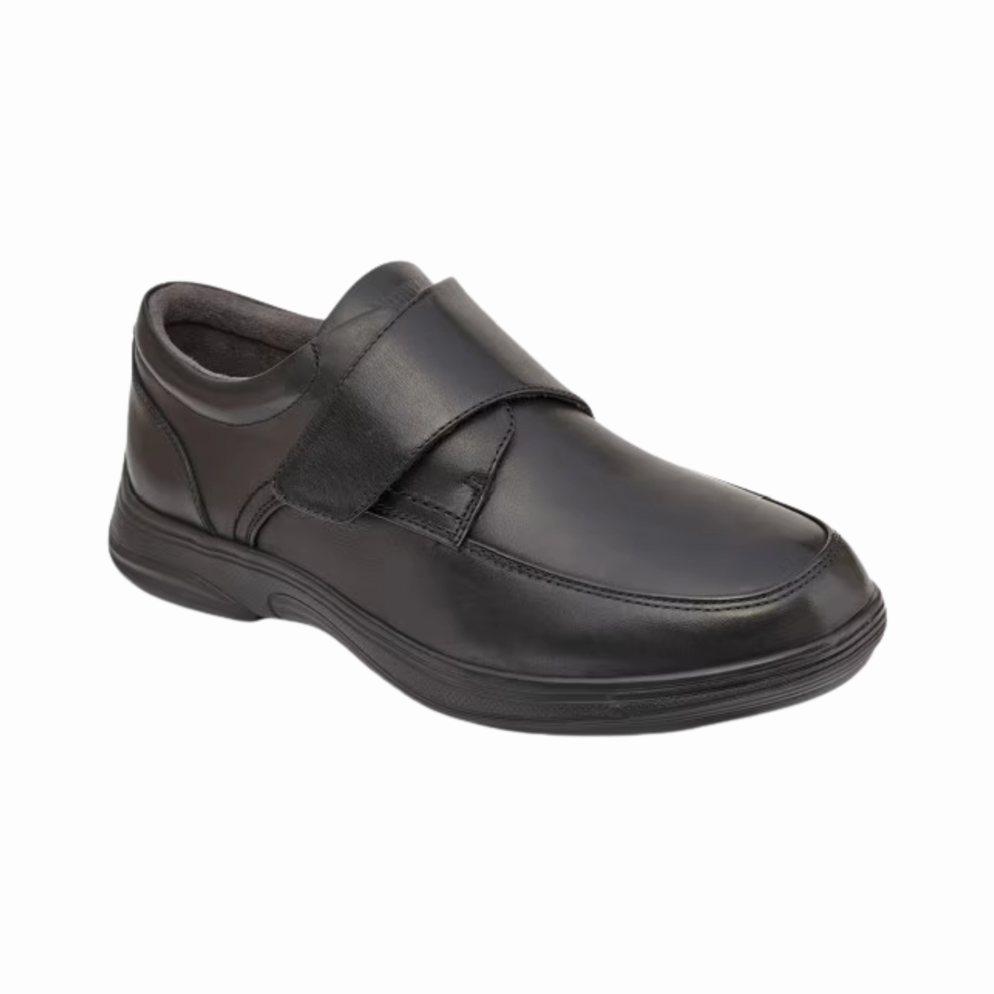 Men's Casual Oxford #28 - Black Velcro (Regular Width)