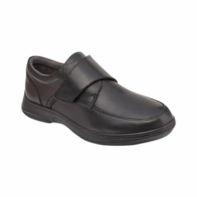 Men's Casual Oxford #28 - Black Velcro (Regular Width)