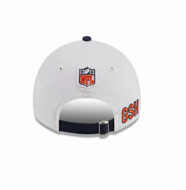 Men's Chicago Bears 2023 Sideline Secondary Logo White/Navy 9TWENTY Adjustable Hat