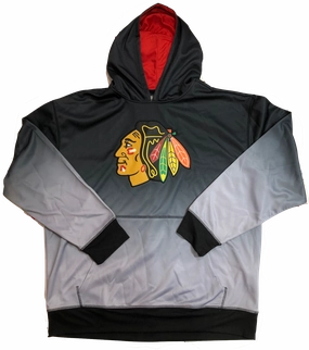 Men's Chicago Blackhawks Scout Black Sublimated Polyester Black Hoody Old Time Hockey