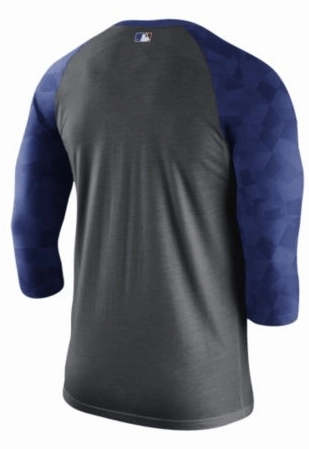 Men's Chicago Cubs Charcoal Heather 3/4 Sleeve Nike AC Legend Shirt