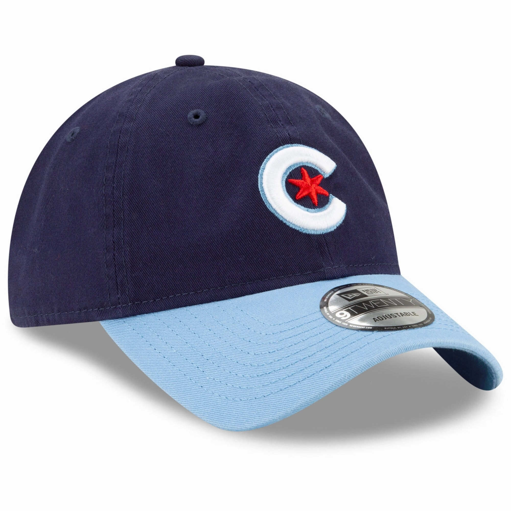 Men's Chicago Cubs New Era Navy/Light Blue City Connect 9TWENTY Adjustable Hat
