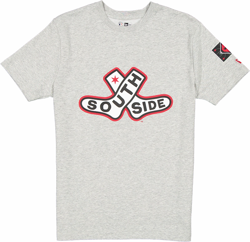 Men's Chicago White Sox 2025 City Connect Heather Gray BP New Era T-Shirt
