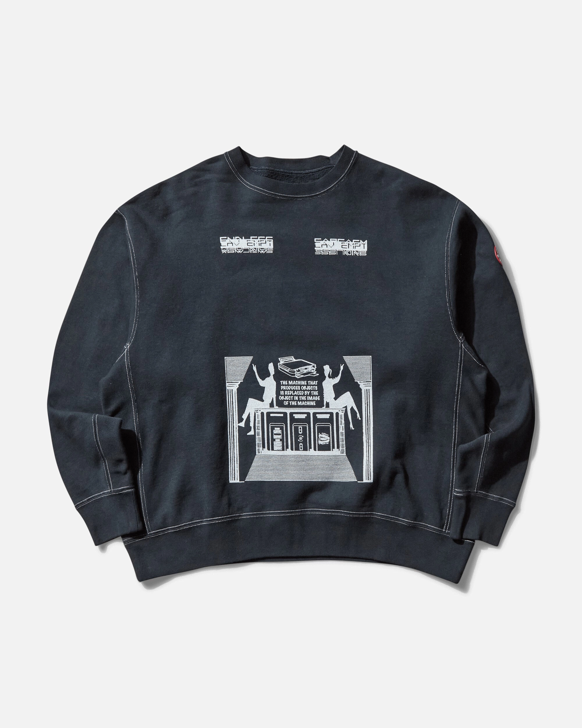 Men's Overdye MD Machines Crewneck Sweatshirt Black