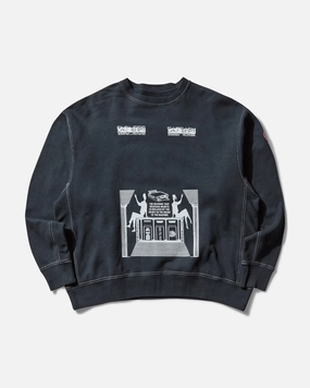 Men's Overdye MD Machines Crewneck Sweatshirt Black