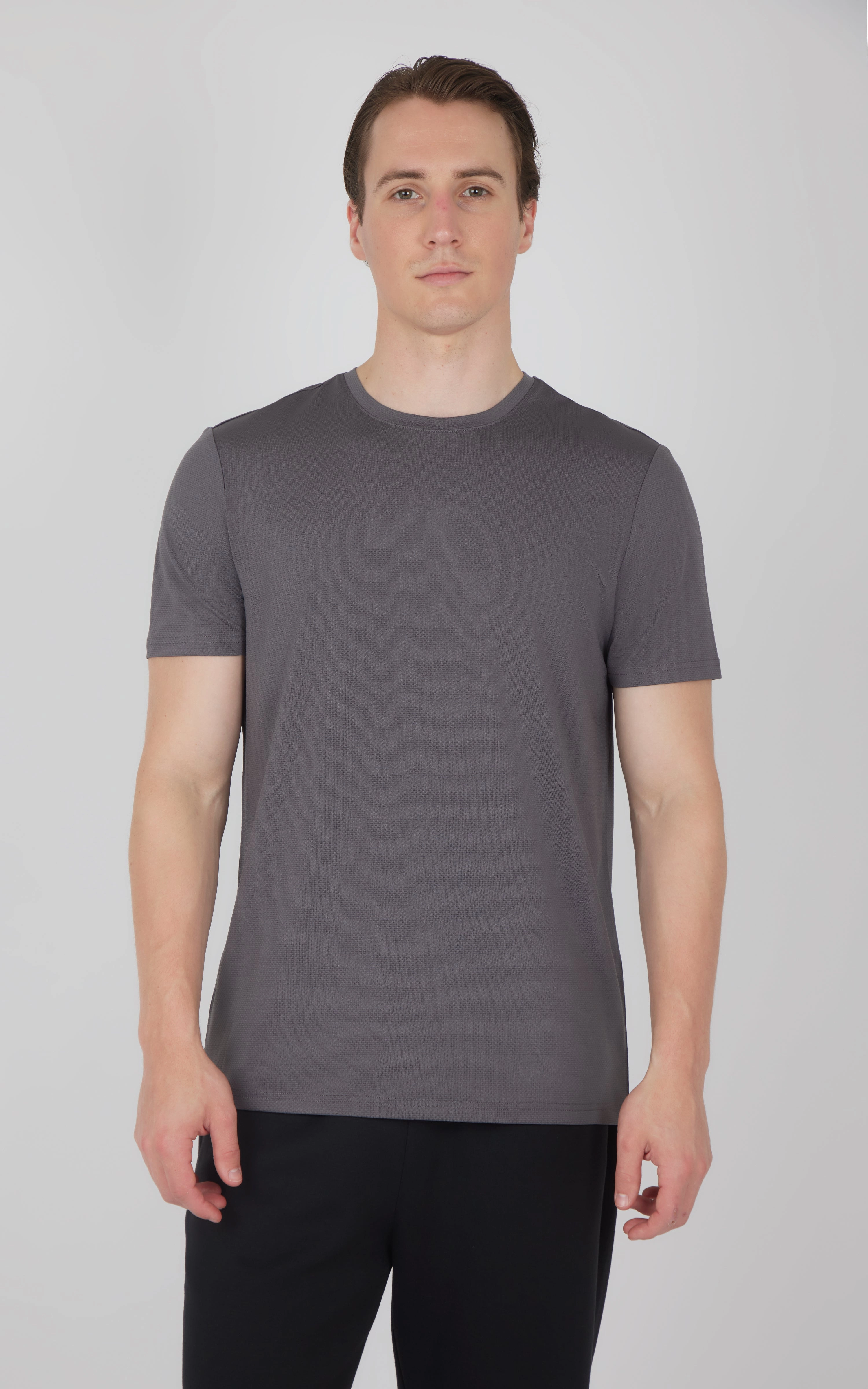 Men's Pique Track Short Sleeve Crew Neck T-Shirt