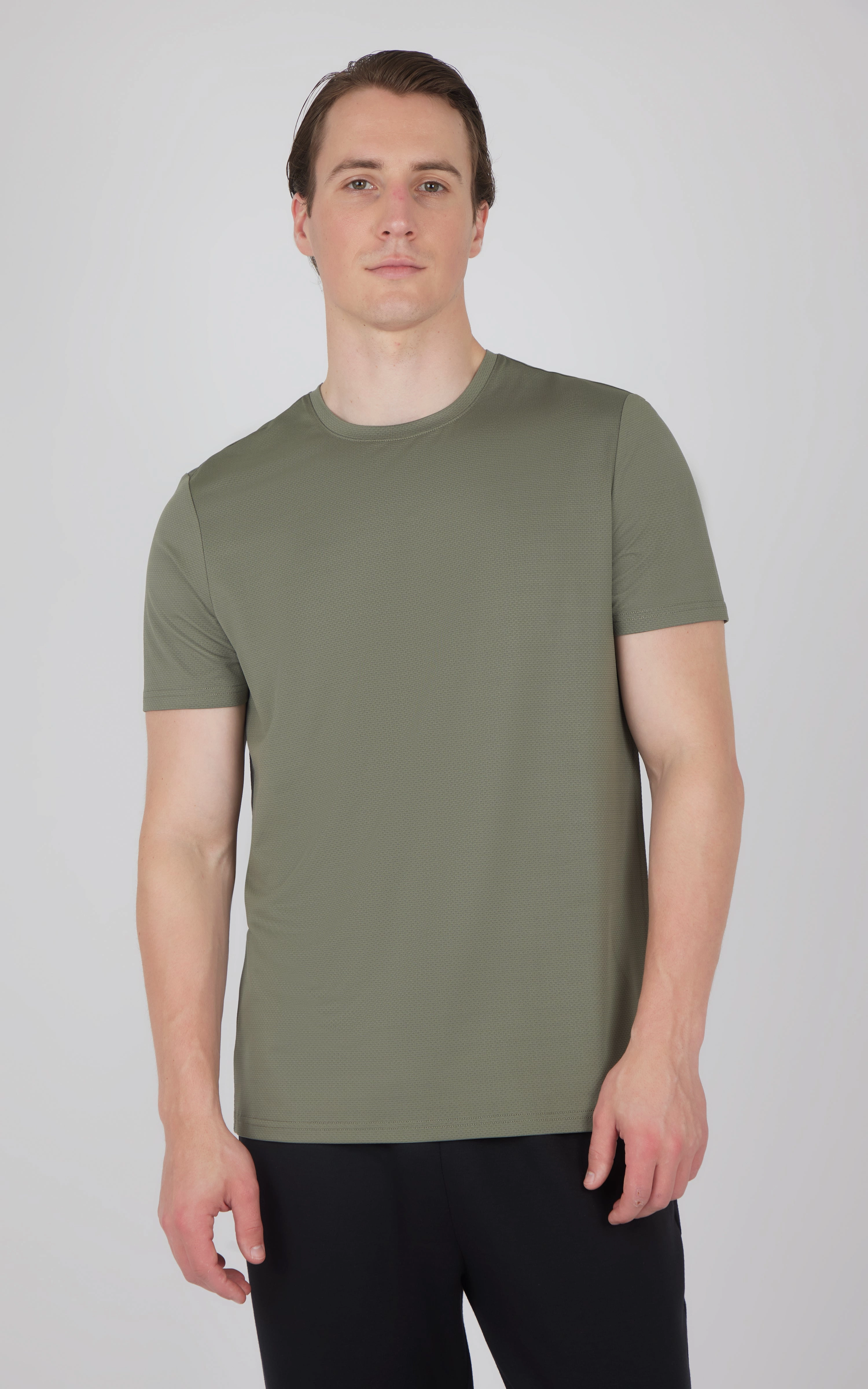 Men's Pique Track Short Sleeve Crew Neck T-Shirt