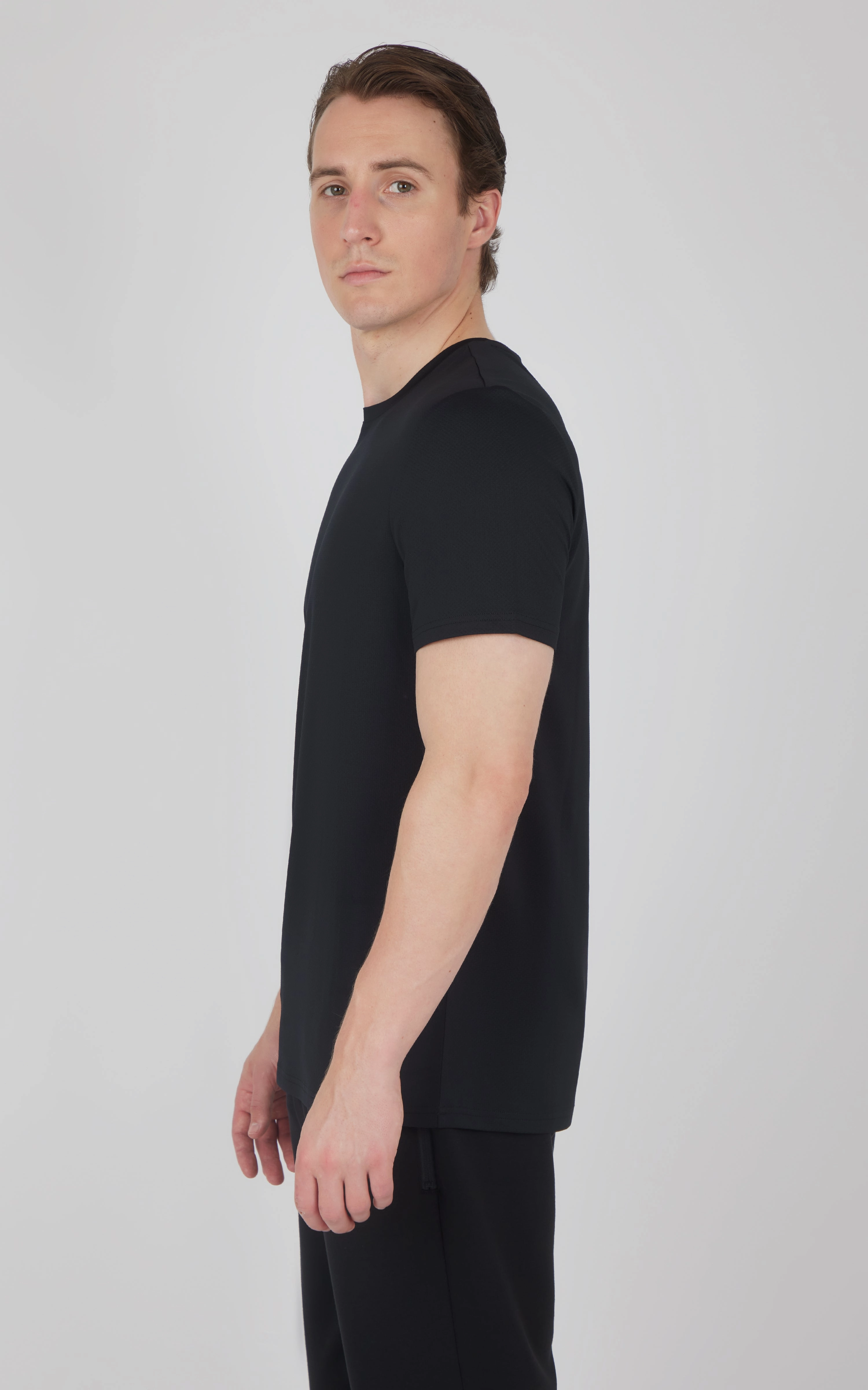 Men's Pique Track Short Sleeve Crew Neck T-Shirt