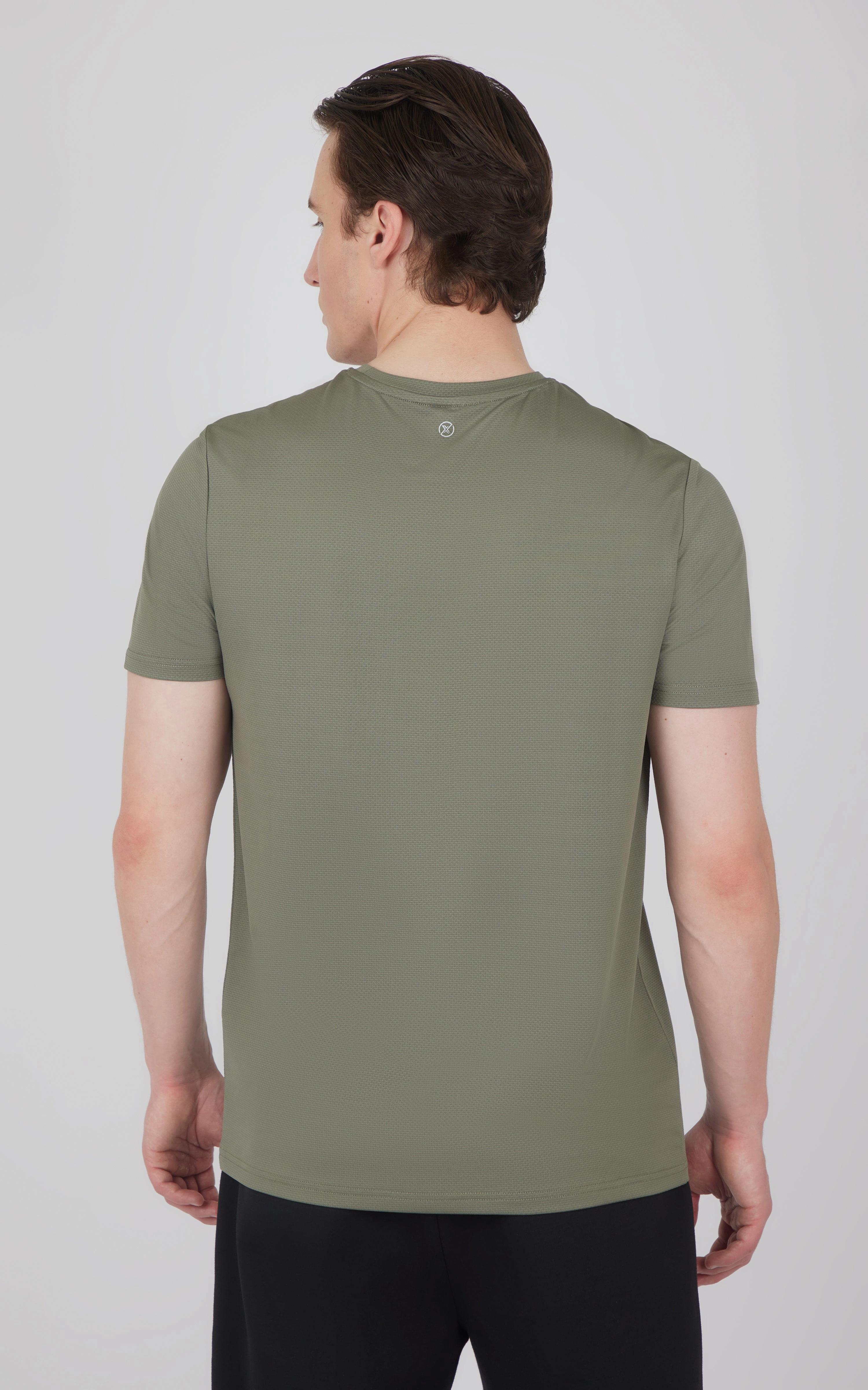 Men's Pique Track Short Sleeve Crew Neck T-Shirt