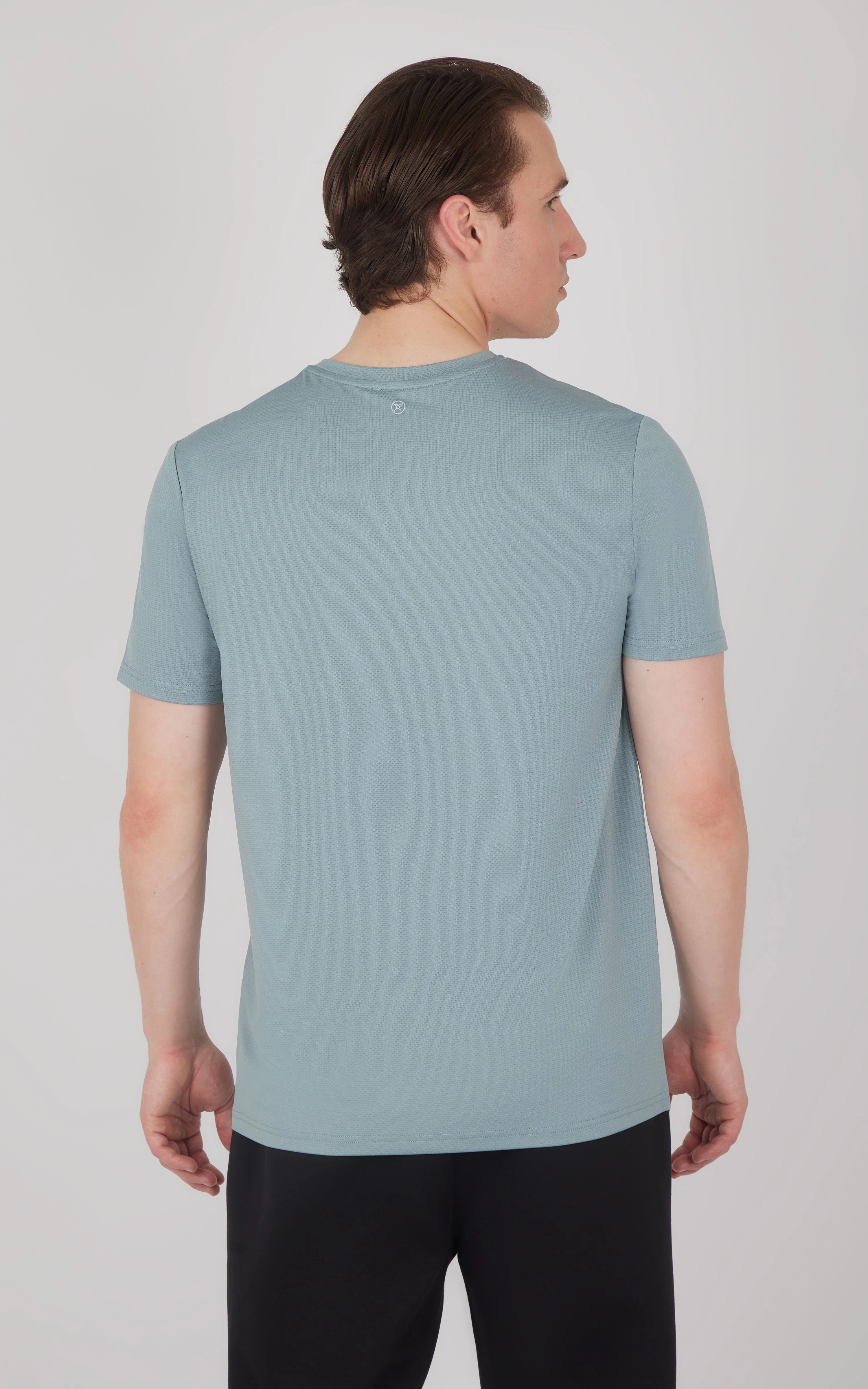 Men's Pique Track Short Sleeve Crew Neck T-Shirt