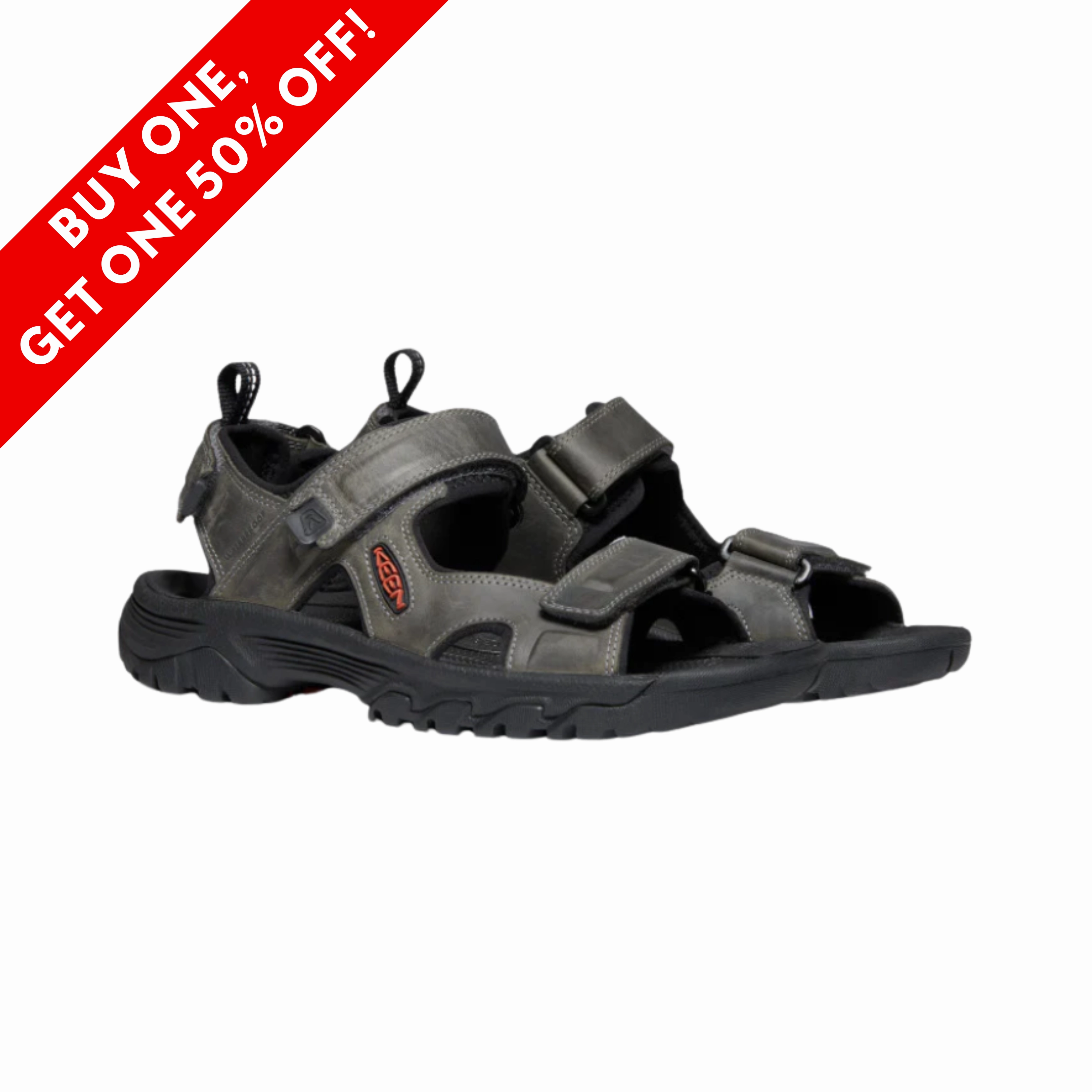 Men's Targhee III Open Toe Sandal - Grey/Black (Regular Width)