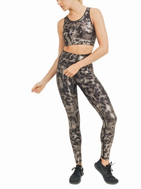 Mono B Black and Copper Foil Cut Out Bra AT2874