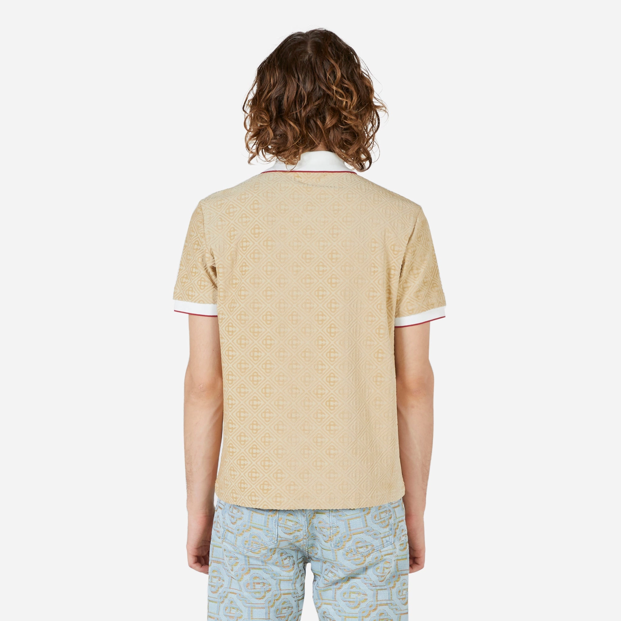 Monogram Velour Polo Taupe