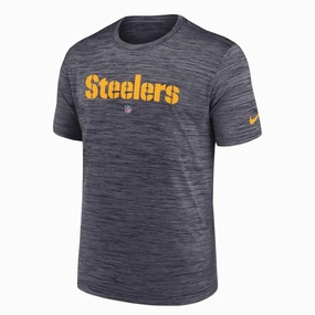 NFL - Men's Pittsburgh Steelers Dri Fit Velocity Sideline Short Sleeve T-Shirt (00O5 00A 7L 0BO)