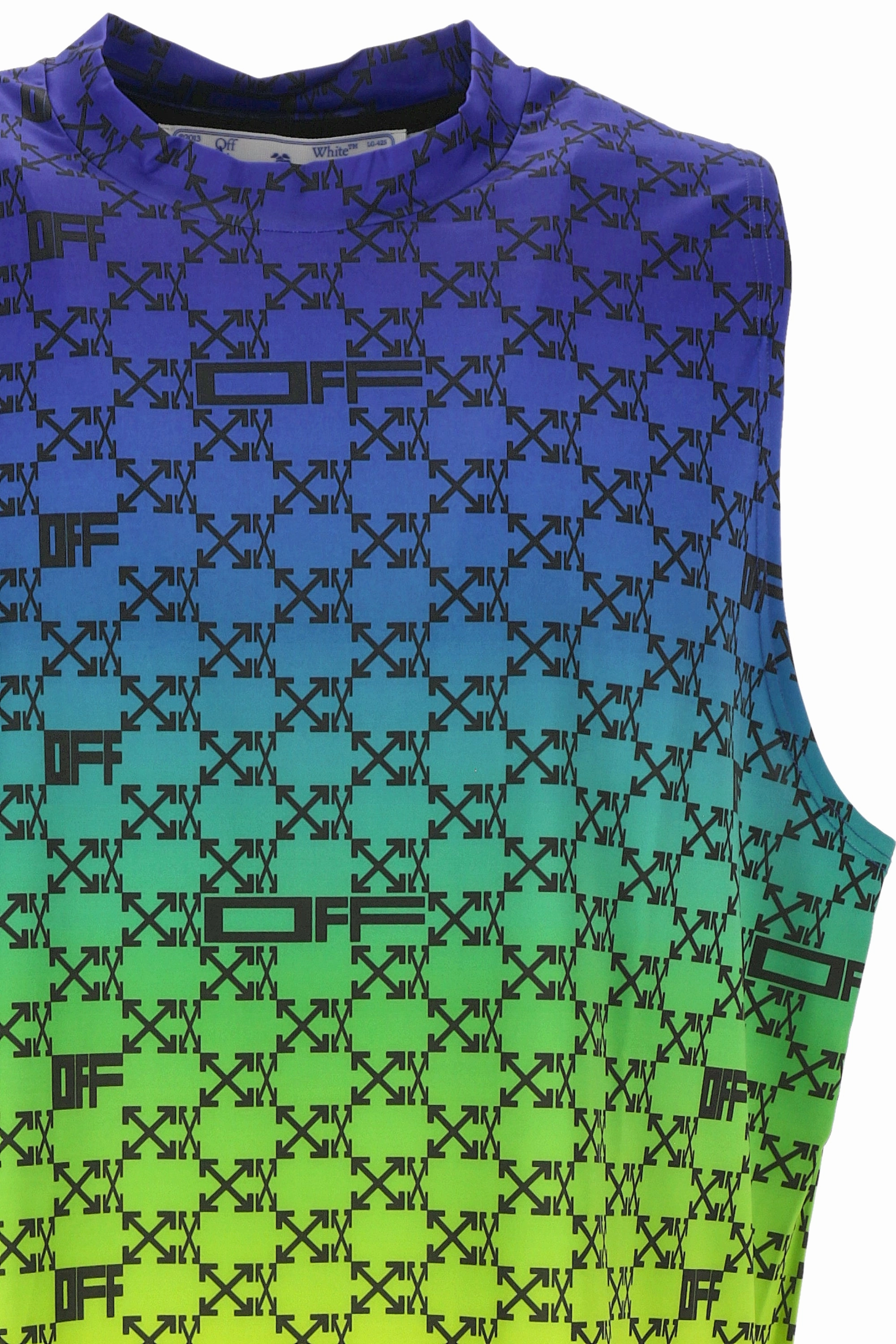 Off-White Iridescent-Effect Sleeveless Tank Top