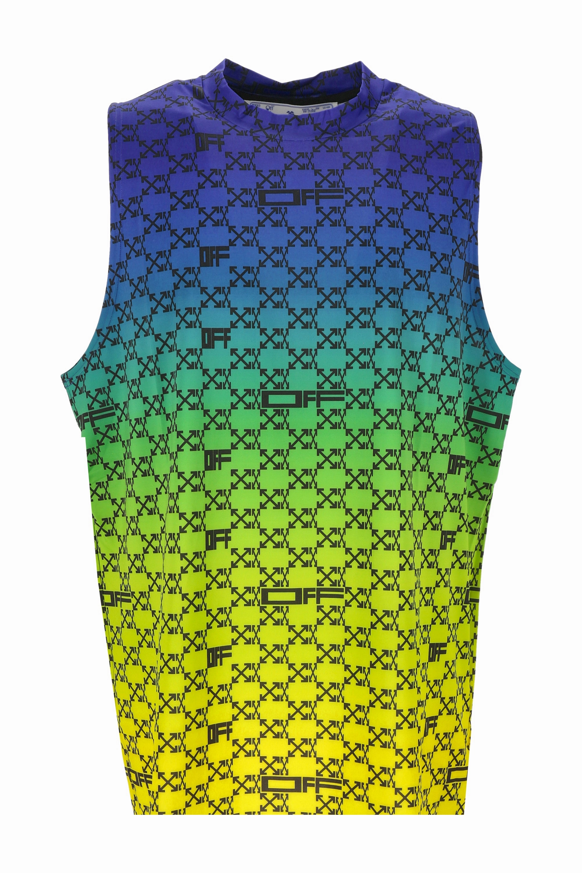 Off-White Iridescent-Effect Sleeveless Tank Top