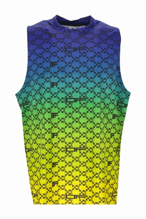 Off-White Iridescent-Effect Sleeveless Tank Top