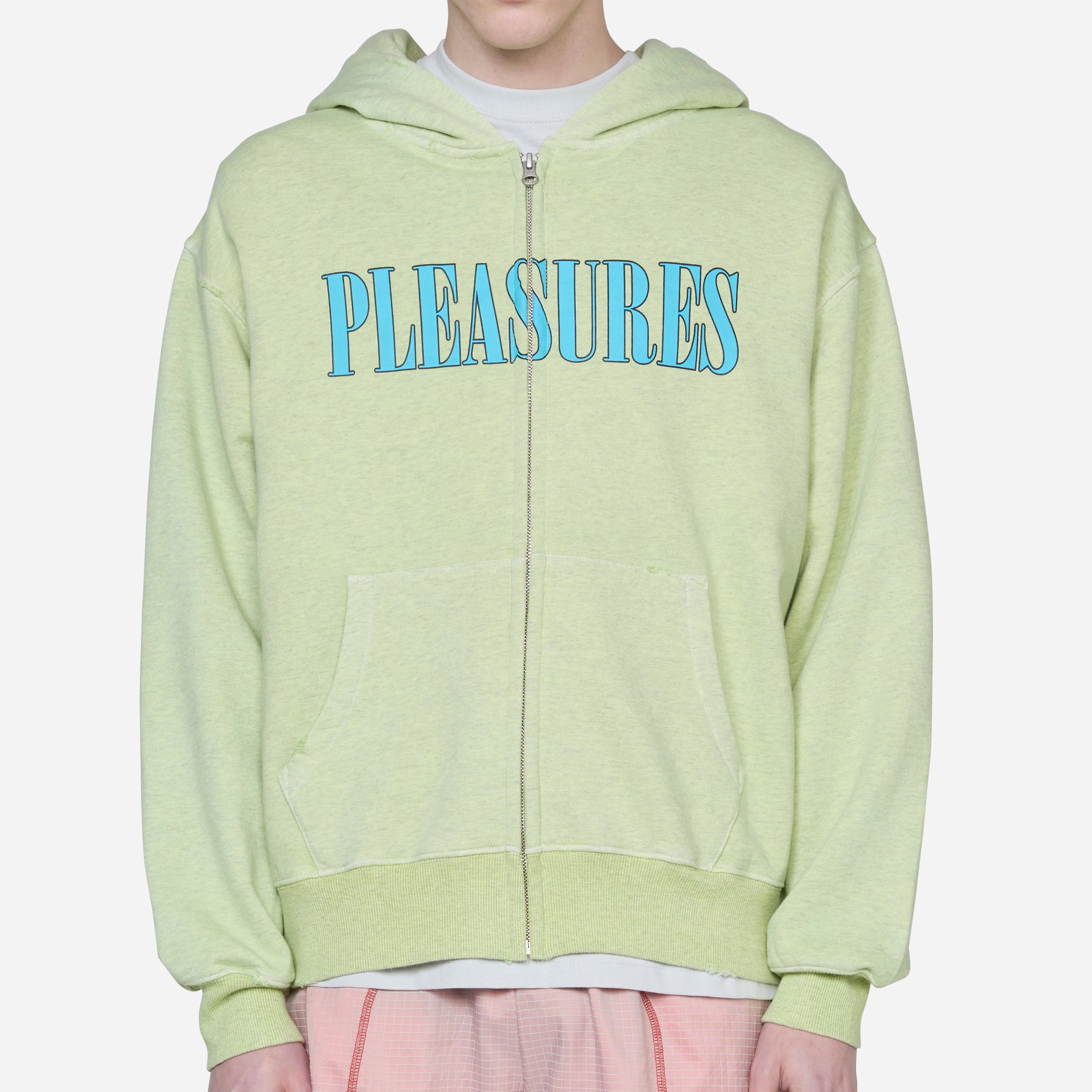 Onyx Zip Up Hoodie Faded Lime