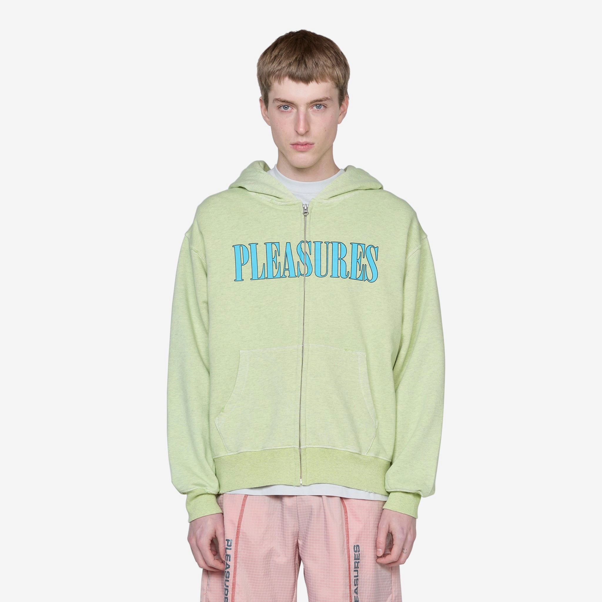 Onyx Zip Up Hoodie Faded Lime