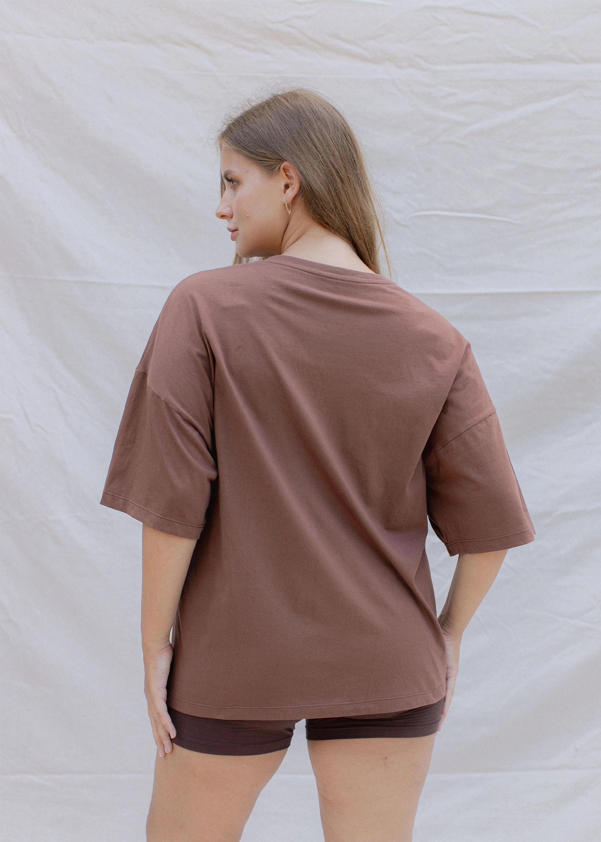 Oversized Tee Bloom Cocoa