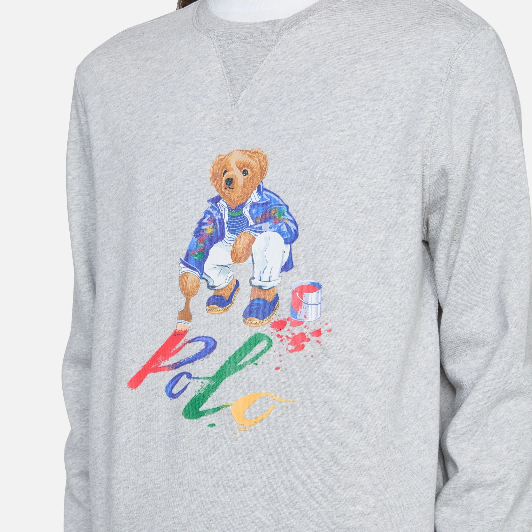 Polo Bear Fleece Sweatshirt Andover Heather