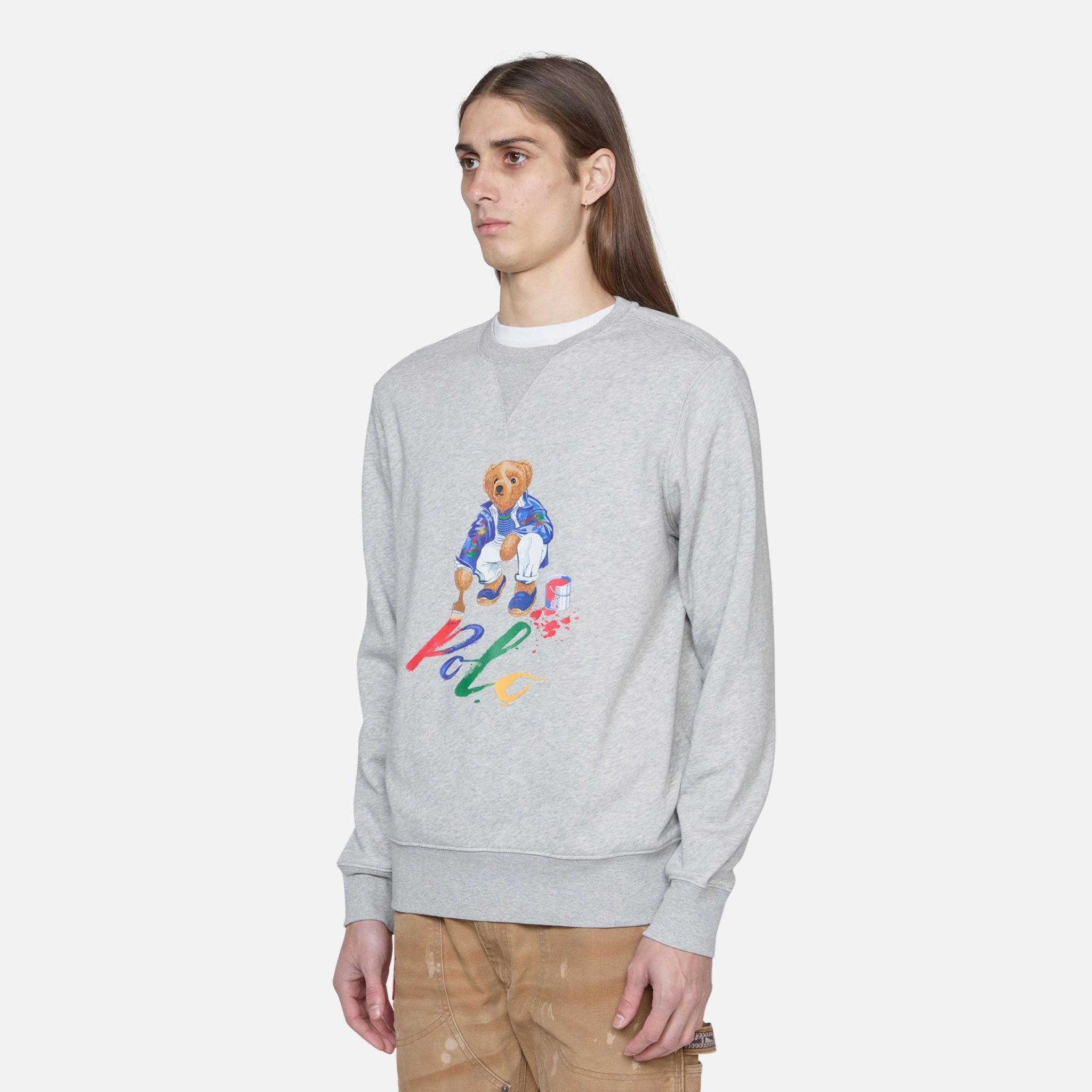 Polo Bear Fleece Sweatshirt Andover Heather