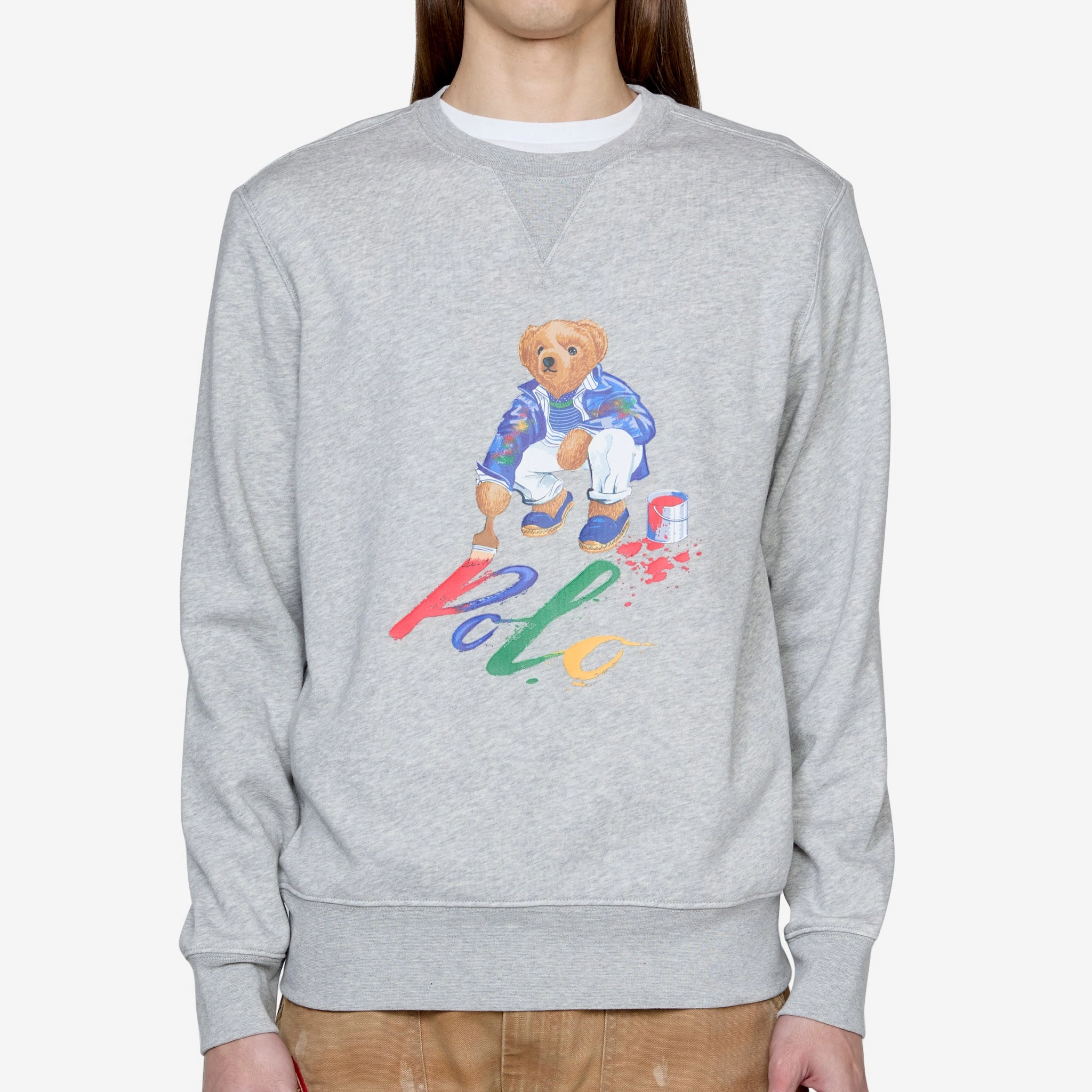 Polo Bear Fleece Sweatshirt Andover Heather
