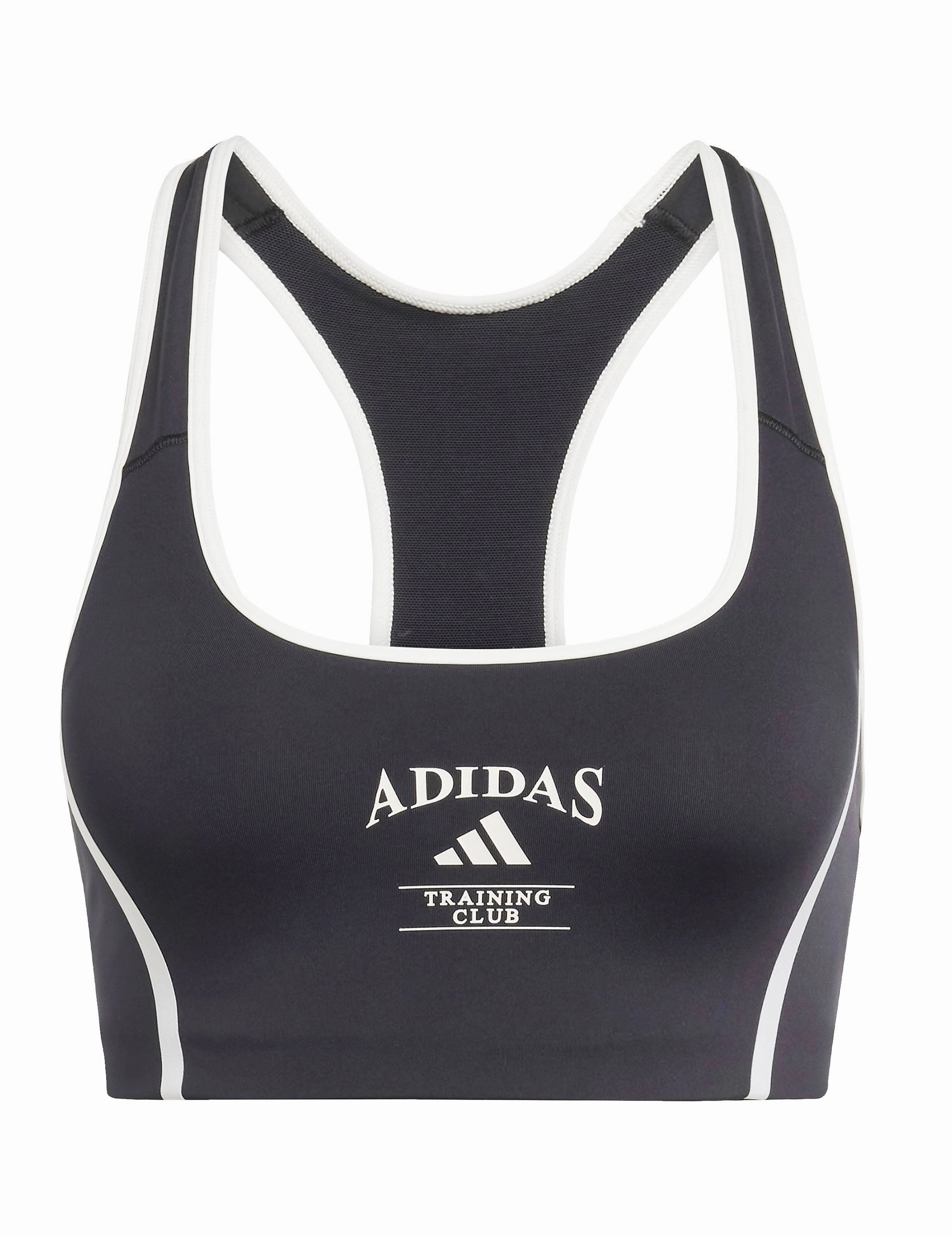 Powerimpact Medium Support Heritage Bra - Black/Chalk White