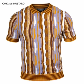 Prestige CMK-396 Zip Polo Shirt - Mustard