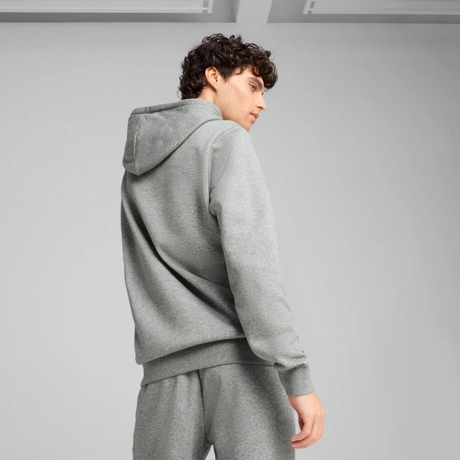 PUMA MEN'S ESSENTIALS SMALL LOGO GREY HOODIE