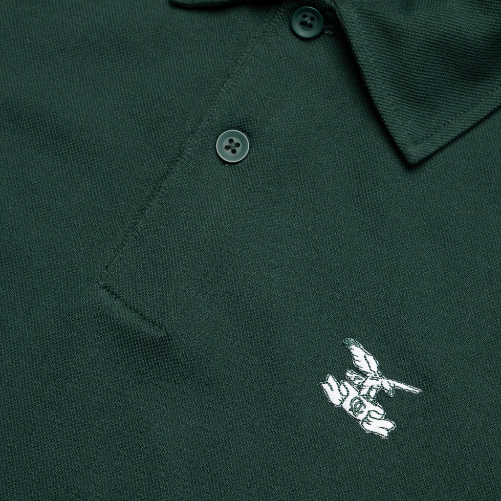 Quiet Golf Society Short Sleeve Polo - Forest