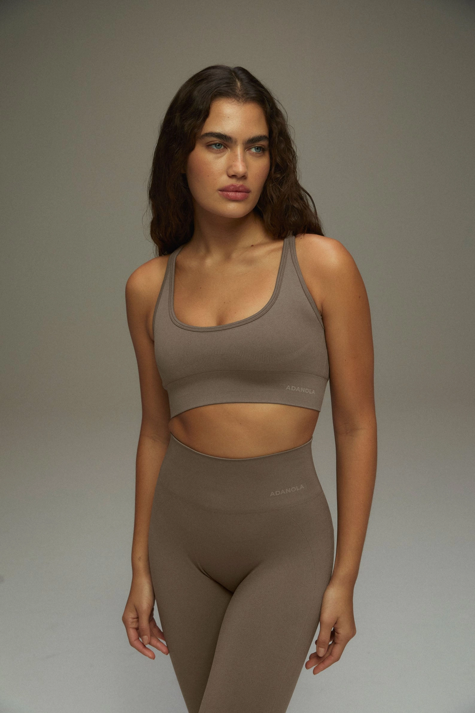 Seamless Racer Adjustable Bra - Cocoa Brown