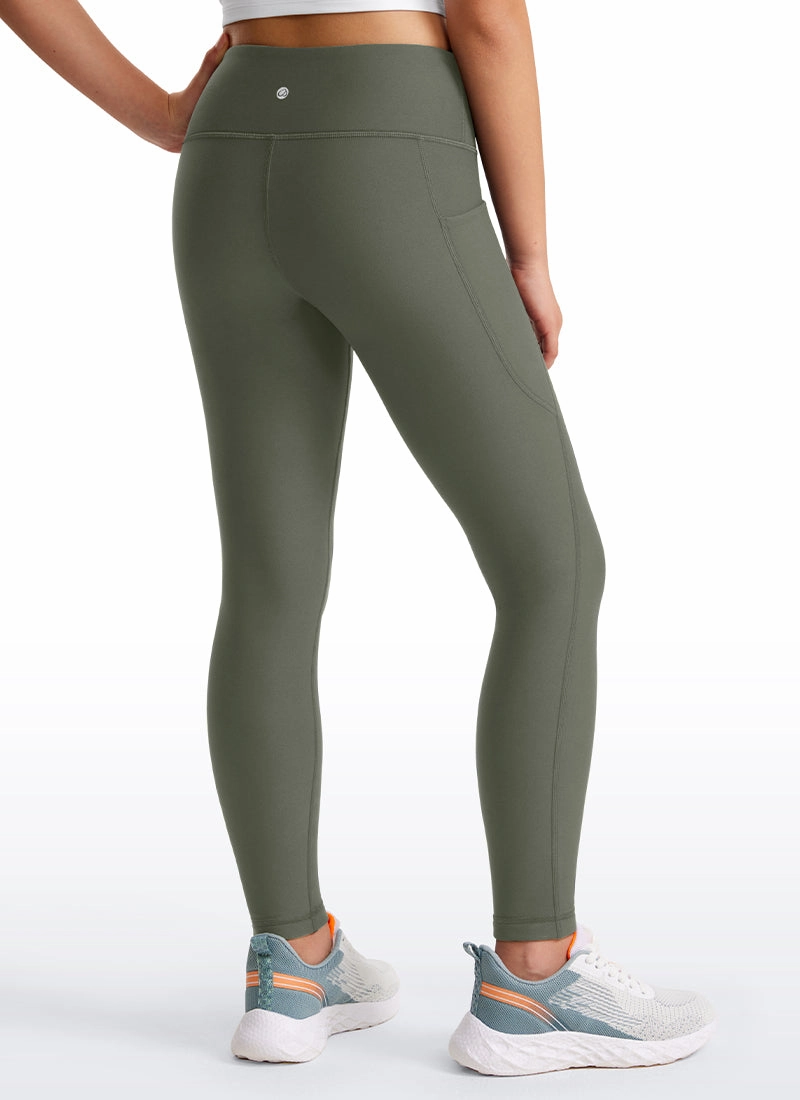 Thermal Fleece Lined Soft Girls Water-Resistant Pocketed Leggings