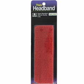 Thick 2-Ply Headband - Red