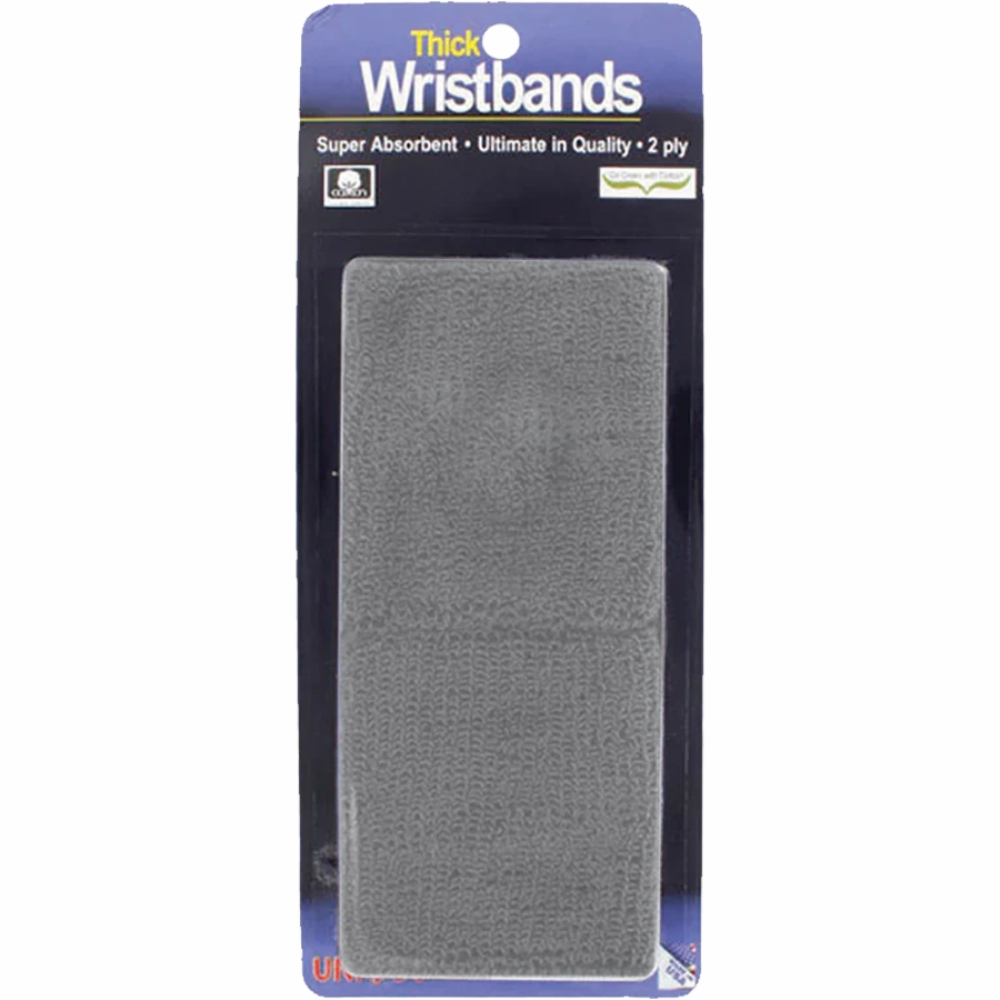 Thick 2-Ply Wristband - Gray