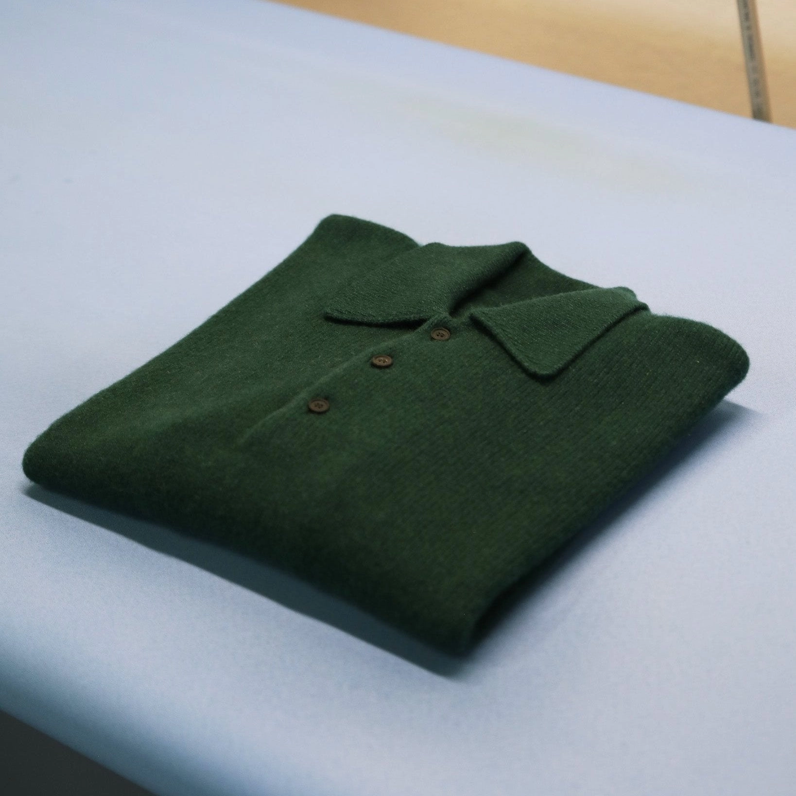 Tricot x Sabah Cashmere Polo - Vert