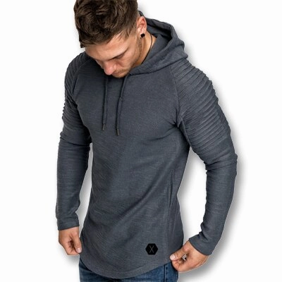 West Louis™ Autumn Hooded Gym T Shirts