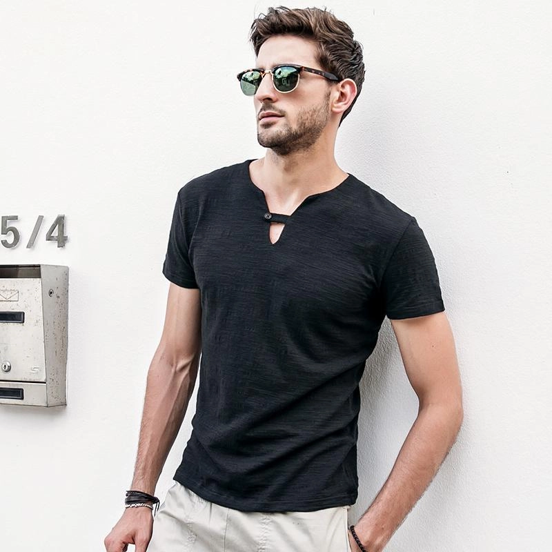 West Louis™ Fashion V-neck Collar Summer T-Shirt
