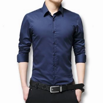 West Louis™ Long Sleeved Poplin Dress Cotton Shirt