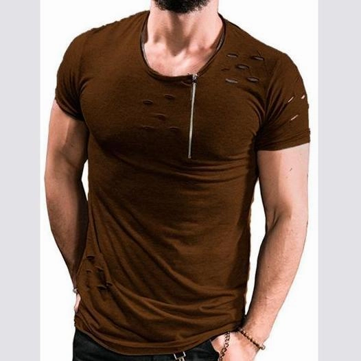 West Louis™ Summer Ripped Hole T-shirts