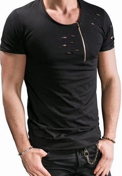 West Louis™ Summer Ripped Hole T-shirts