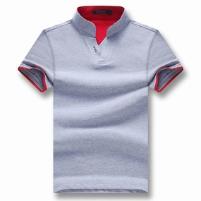 West Louis™ Summer Short Sleeved Turn Down Collar Polo Shirt
