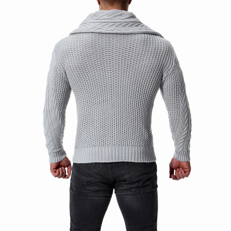 West Louis™ Turndown Collar Slim Sweater