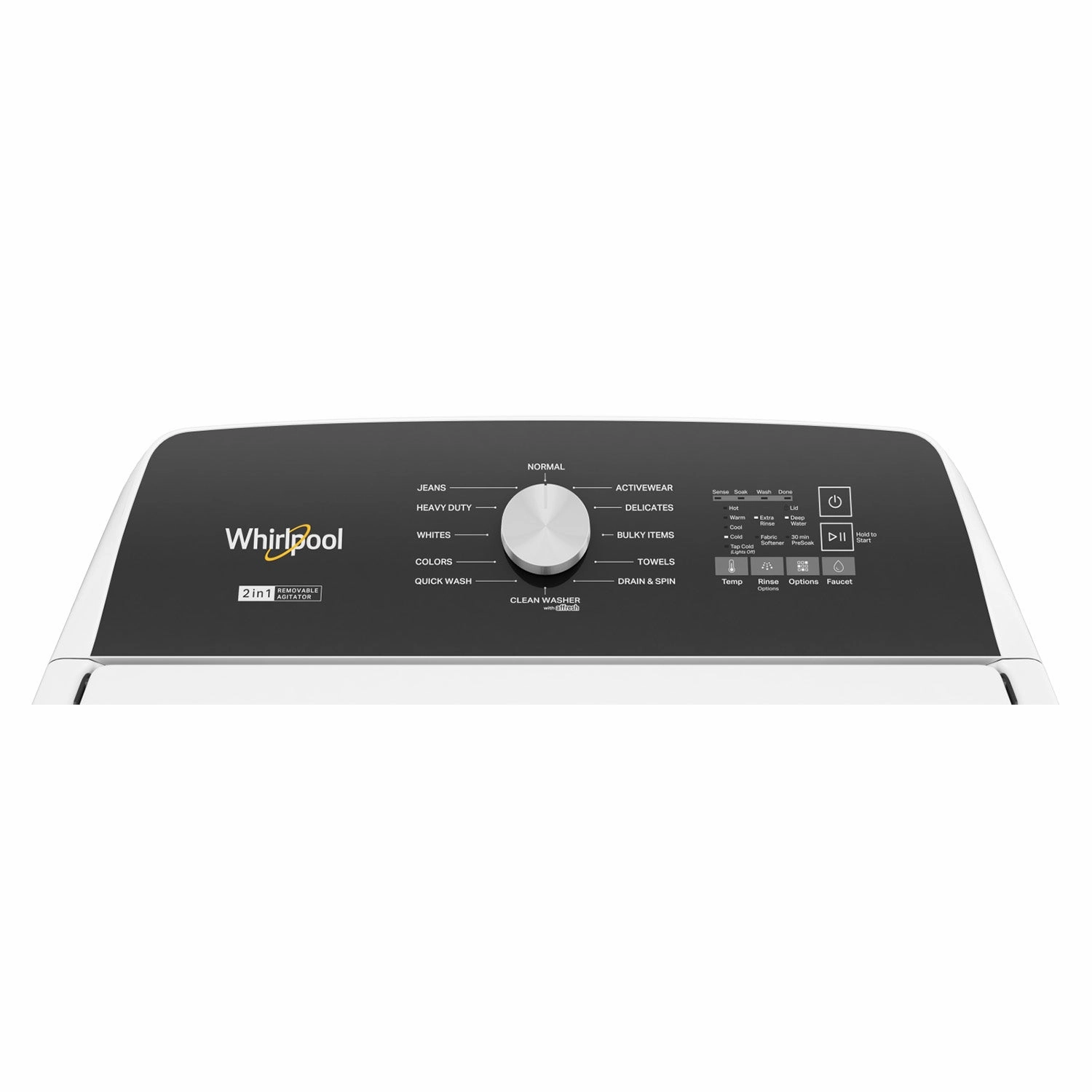 Whirlpool White Top-Load Washer (5.4 cu. ft.) & Steam Gas Dryer (7.0 cu. ft.) - WTW5057LW/WGD5050LW
