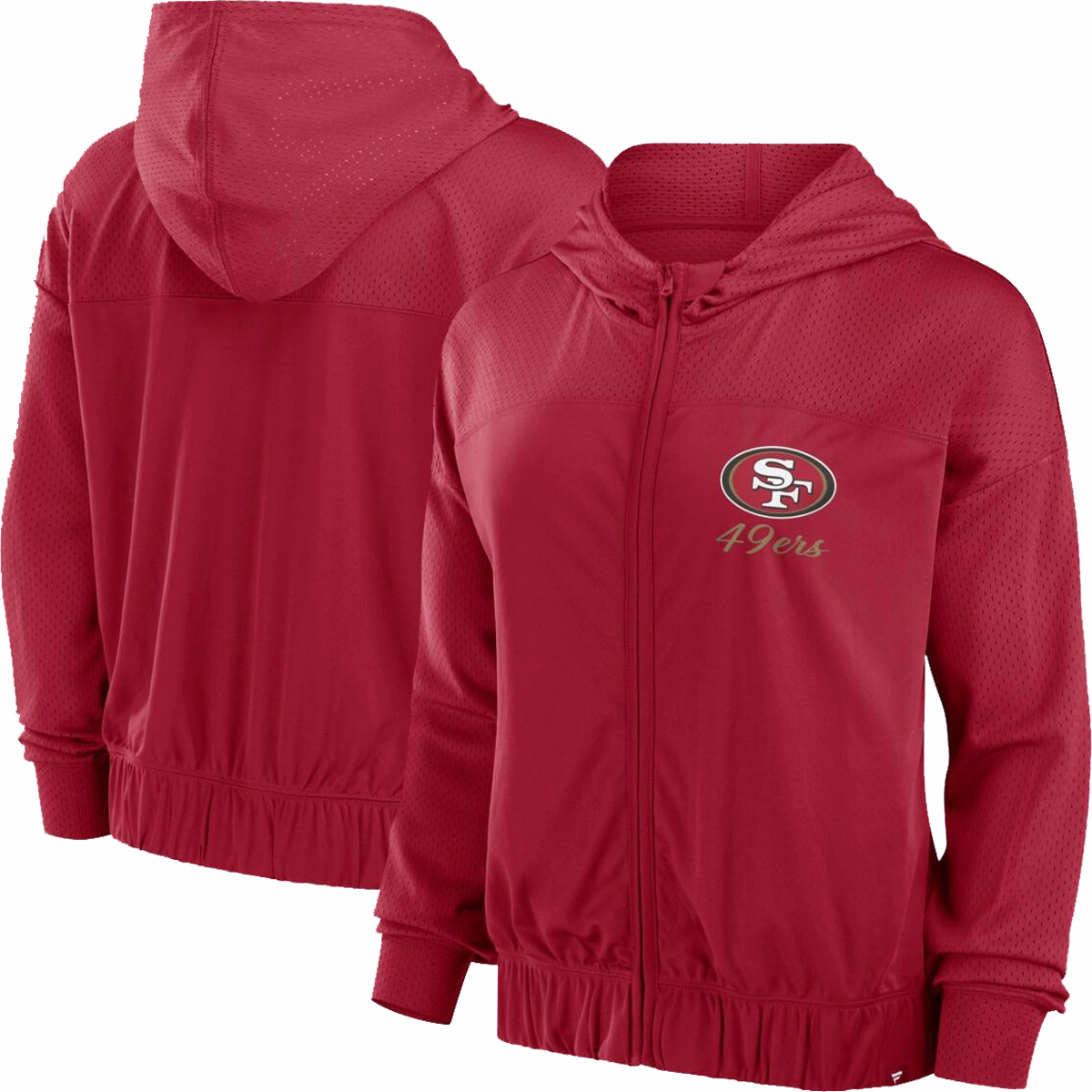 Women's 49ers Script Lock Full-Zip Hood